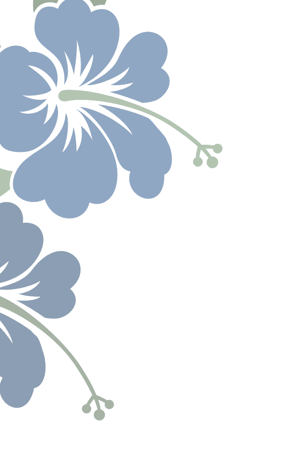 Blue island flower decorative illustration