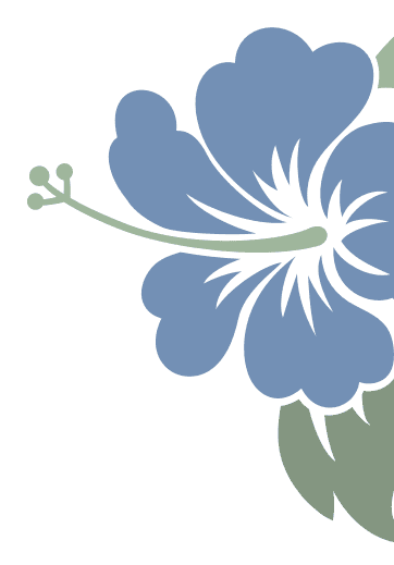 decorative blue island flower