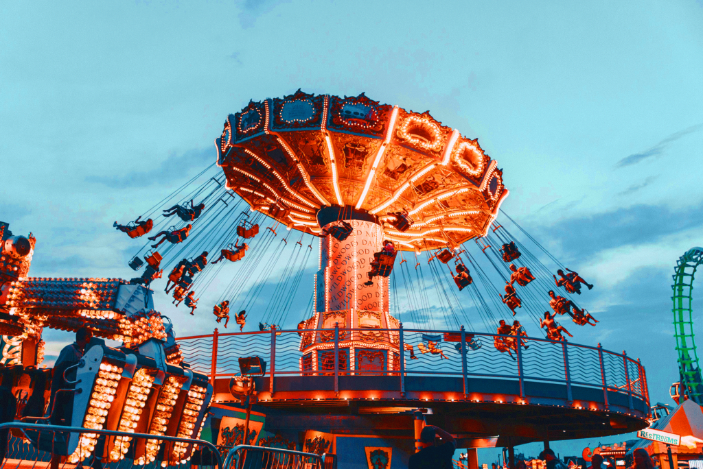 Amusement park swing ride near our Wildwood Crest hotel