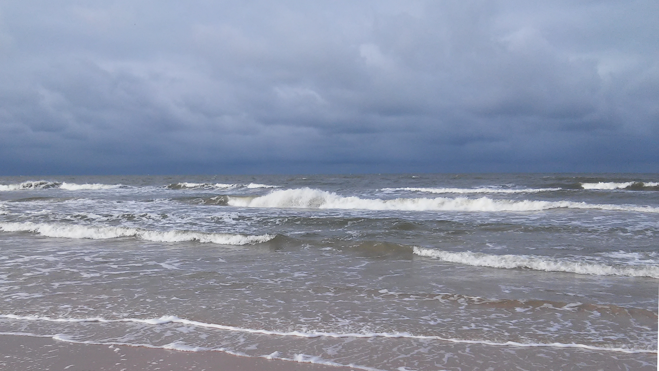 Wildwood beach in the rain