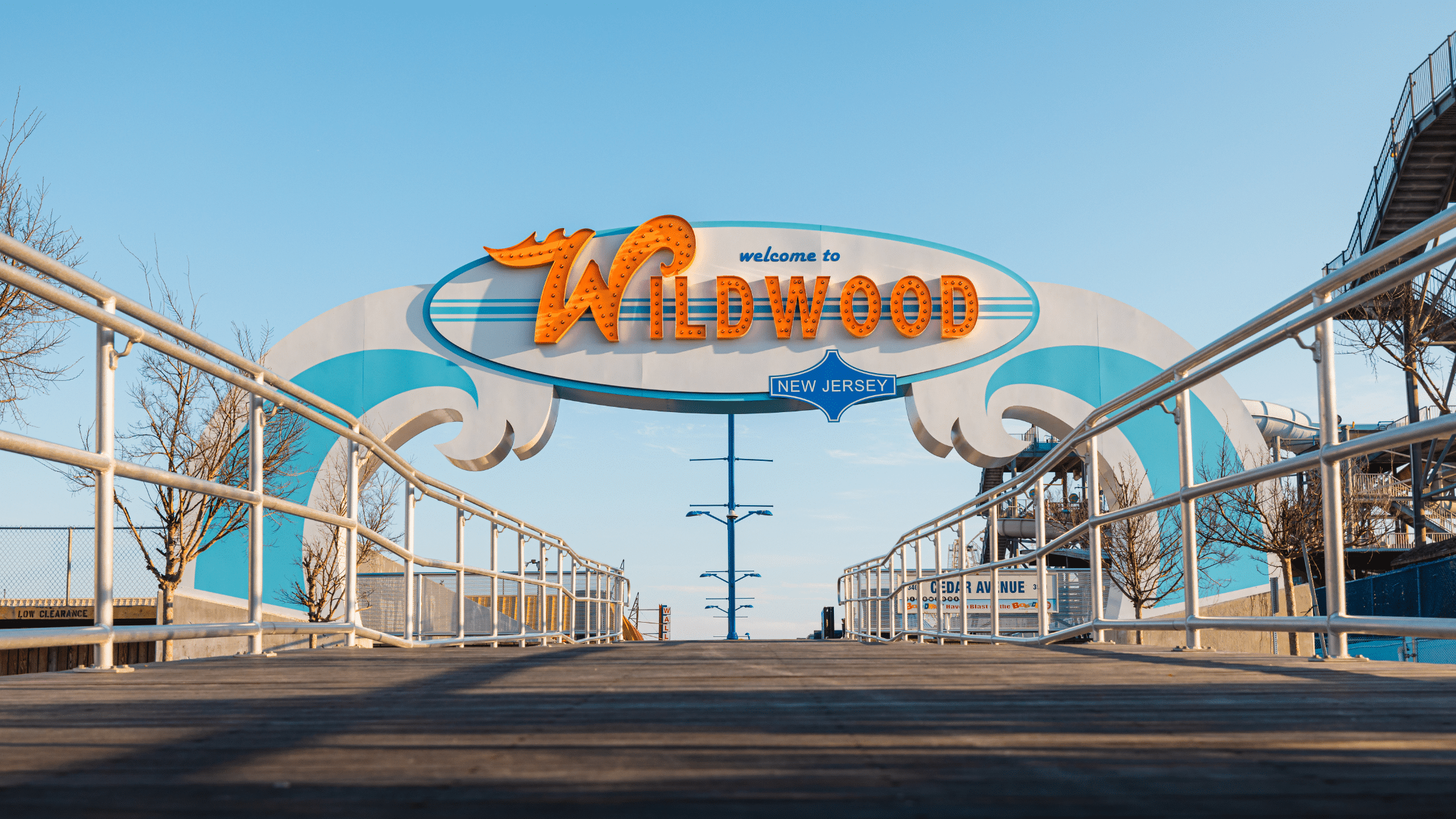 Welcome to Wildwood boardwalk sign