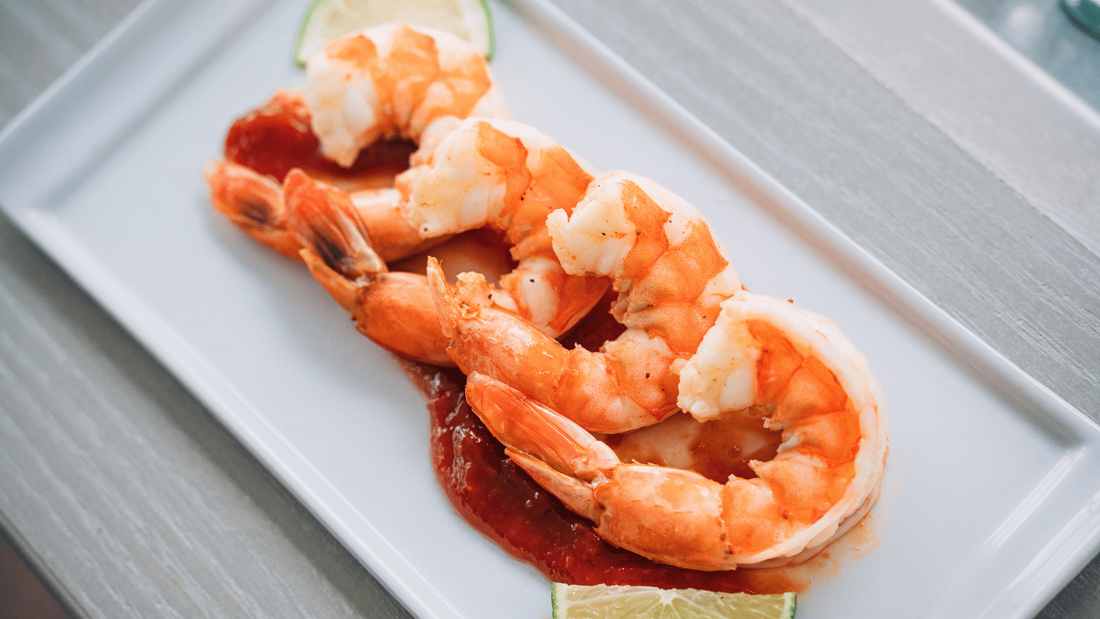 Plate of shrimp from Coastal Blue in Diamond Beach