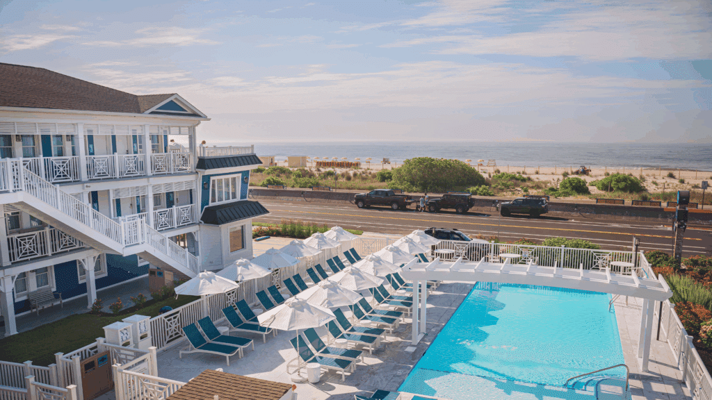Mahalo Cape May hotel with beachfront view