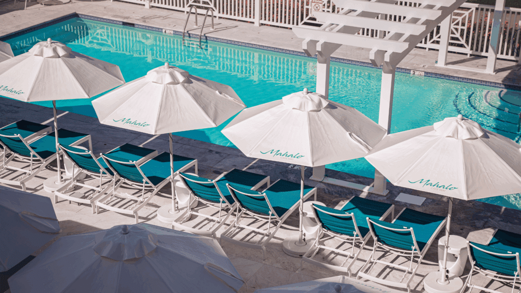 Pool at a Cape May, NJ hotel on the beach