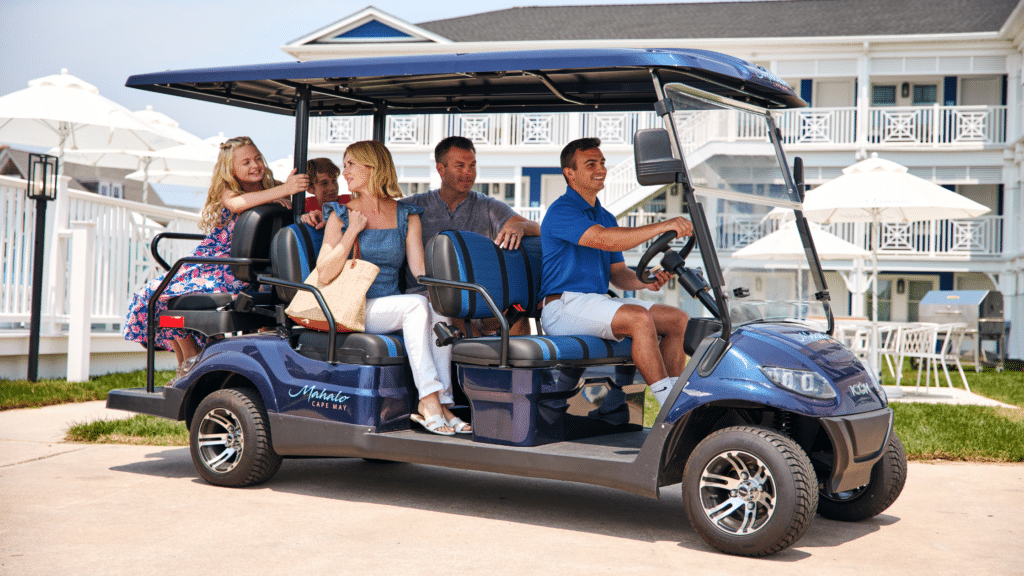 Local shuttle golf cart at Mahalo Cape May